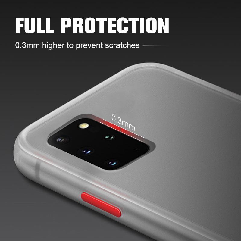 Ốp điện thoại nhám chống sốc màu tương phản dành cho For Samsung Galaxy A03 A03s A32 A52 M51 M31 Prime M21 M30S A50 A50s A30s A51 A71 A11