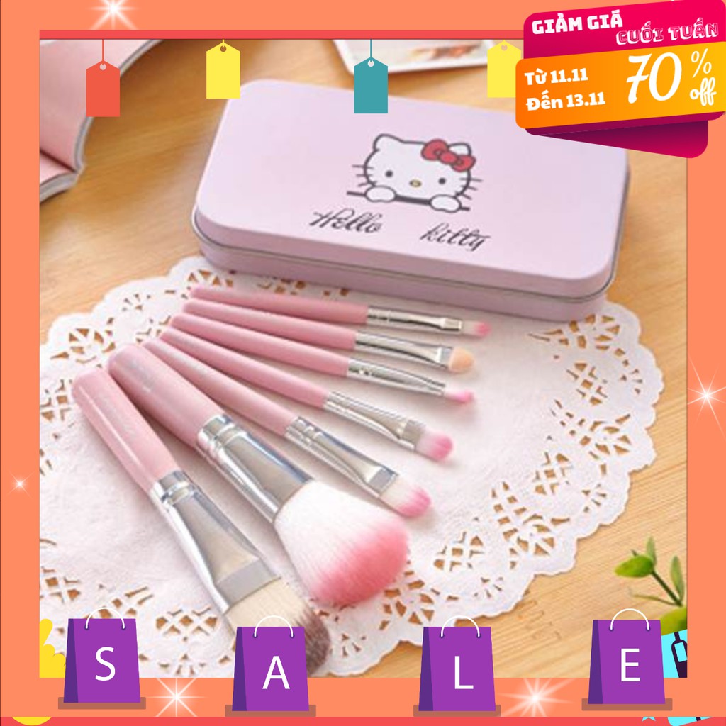 BỘ CỌ TRANG ĐIỂM HELLO KITTY 7 MÓN