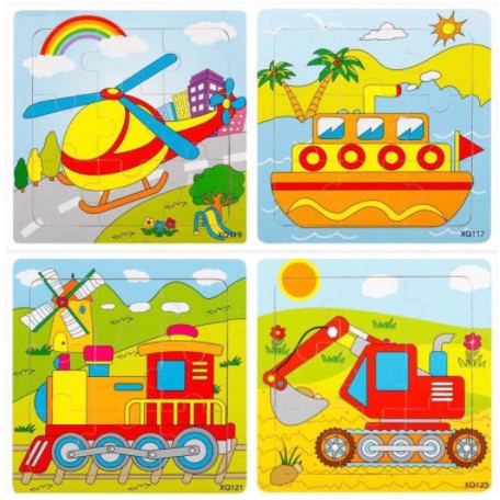 Combo 10 Tranh Ghép Gỗ 9 Miếng Và Tranh Ghép Gỗ 3d Giúp Bé Phát Triển Tư Duy Và Trí Não