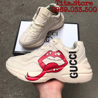 🎁giày thể thao chunky môi vàng kem 🎁tặng tất+hộp