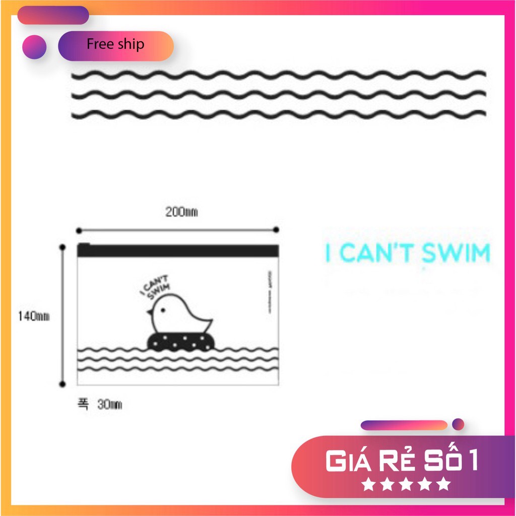 Túi zip đựng văn phòng phẩm con chim