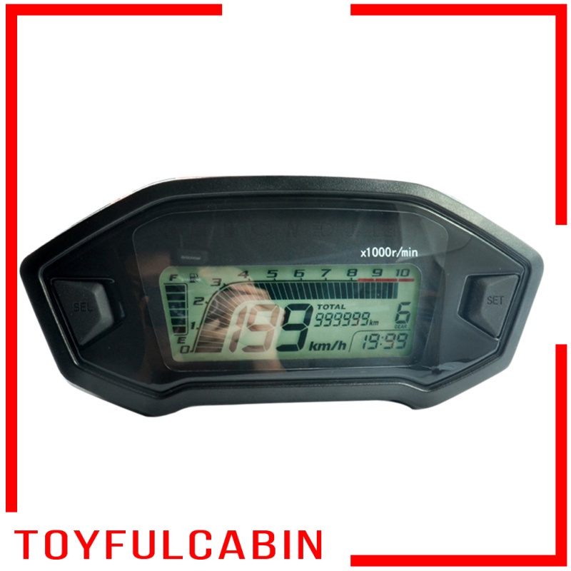 Đồng Hồ Đo Tốc Độ Màn Hình LCD Kỹ Thuật Số 150mm Chuyên Dụng Cho Xe Mô Tô