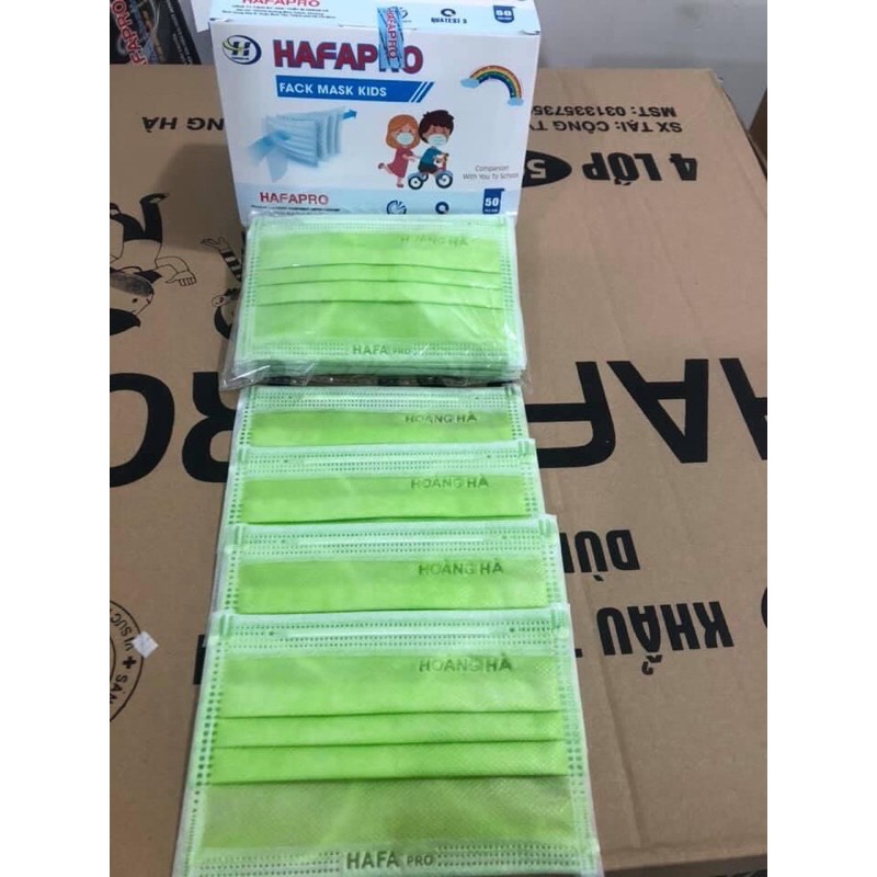 Khẩu trang y tế trẻ em 4 lớp HAFAPRO trơn và in hình | BigBuy360 - bigbuy360.vn