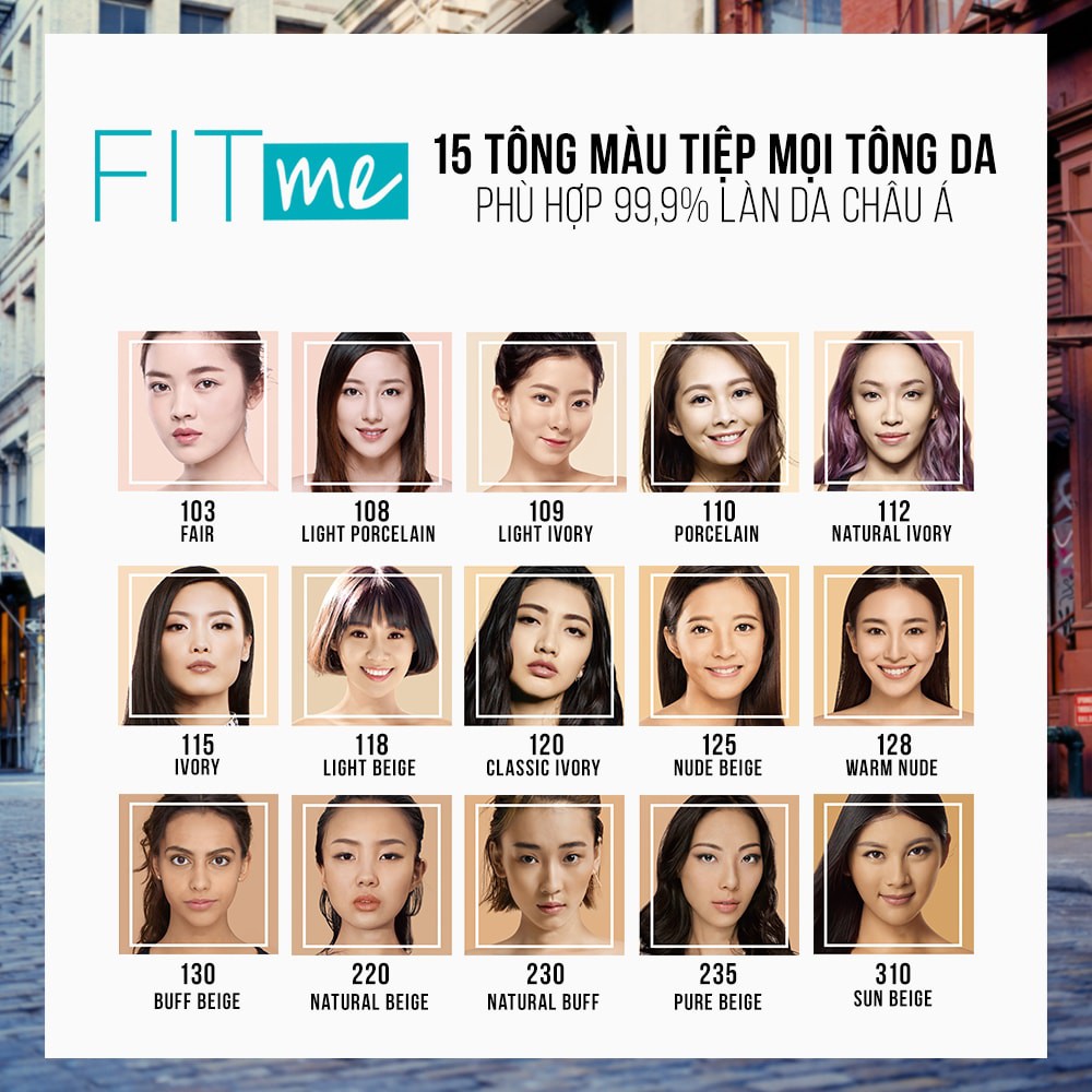 Kem Nền Maybelline New York Fit Me Matte+ Poreless Kiềm Dầu Chống Nắng SPF22 30ml