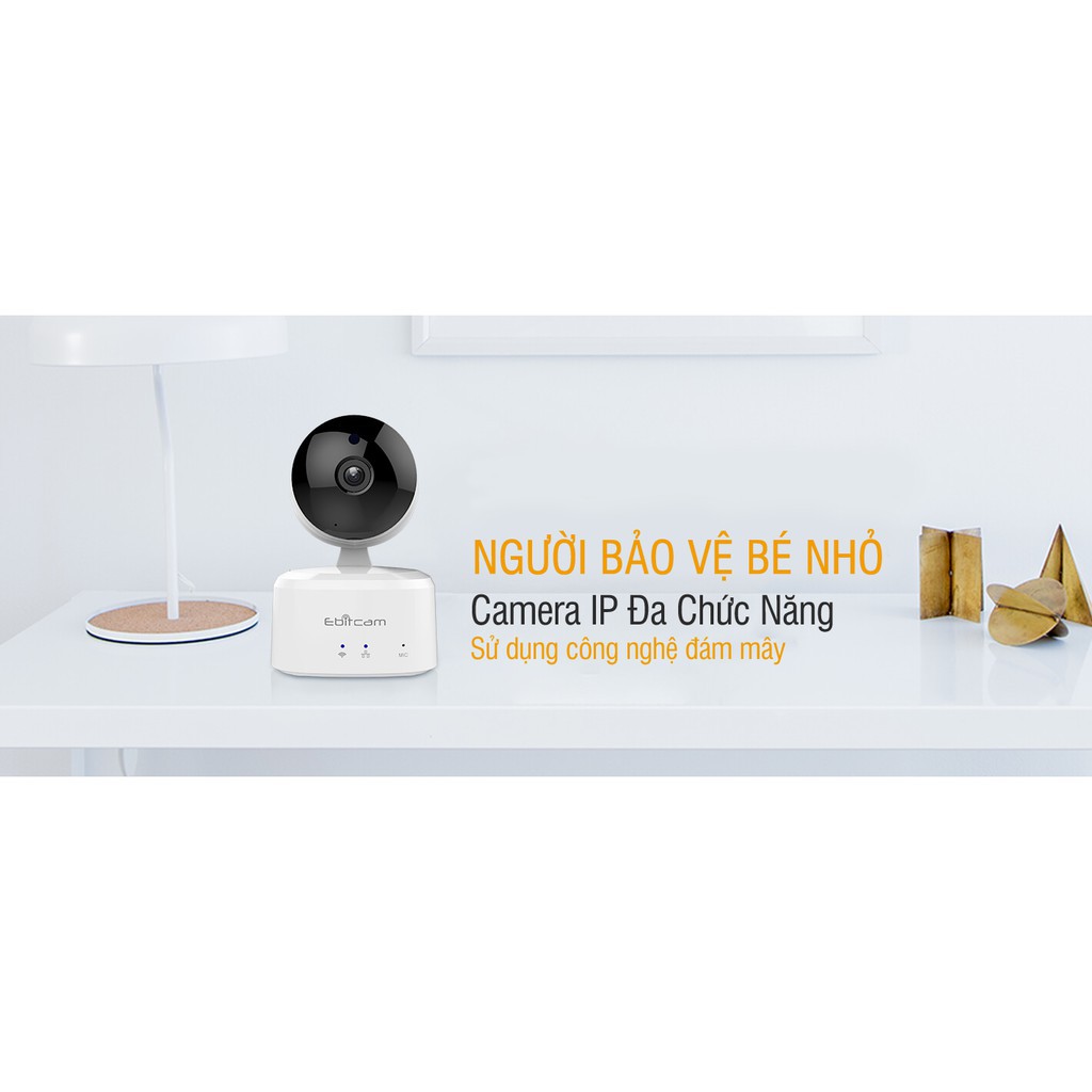 {Hàng hãng- Giá sốc}Camera wifi không dây thông minh Ebitcam 1M 720p Chính hãng Bảo hành 2 Năm