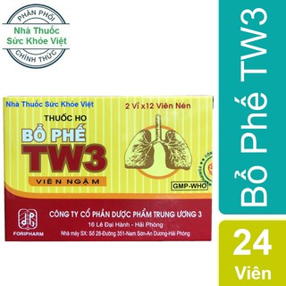 Viên Ngậm Bổ Phế TW3 - Hỗ trợ trị ho gió, ho khan, viêm họng
