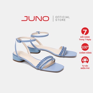 Giày sandal 3cm nữ thời trang juno trang trí xích đôi sd03060