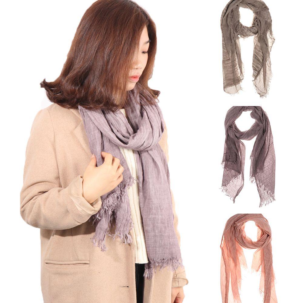 Khăn Choàng Cổ Màu Trơn Ấm Áp Thời Trang Dành Cho Nữ