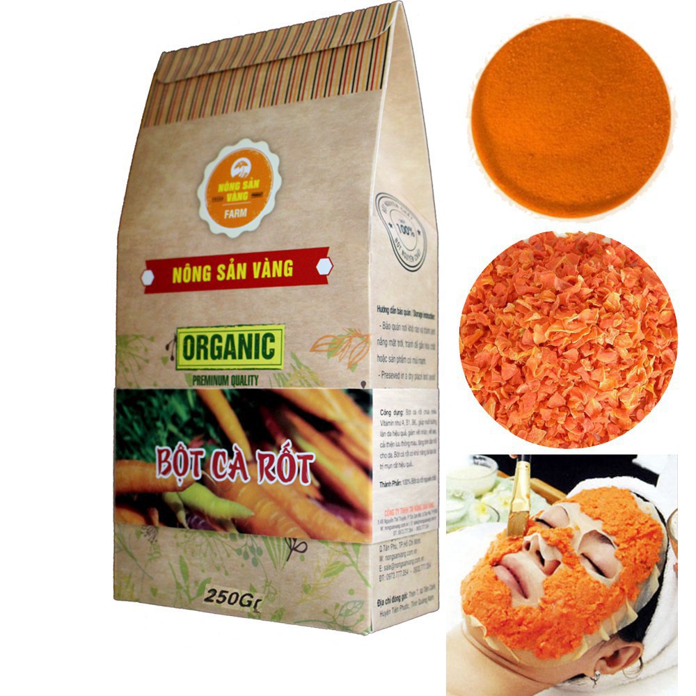Bột Cà Rốt 250gr - Nông Sản Vàng