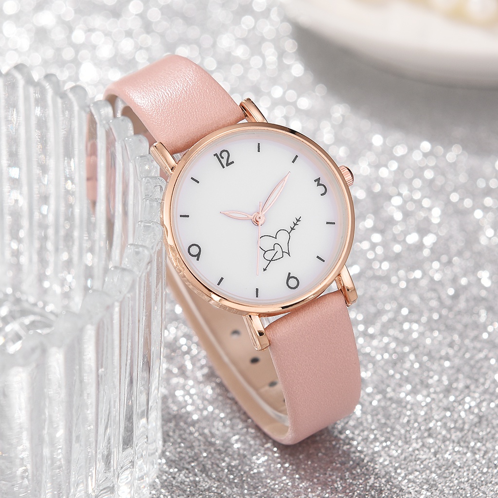 Đồng Hồ Quartz Chạy Kim Màu Hồng / Đen Cho Nữ