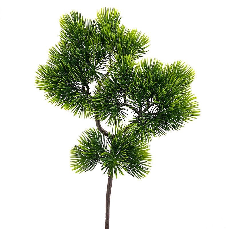 Cành lá thông giả decor nhà cửa, trang trí tiểu cảnh, cây bonsai cao 40cm