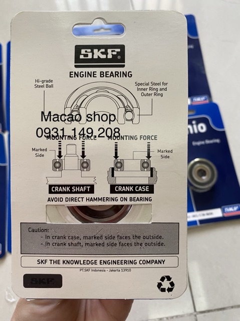 Bạc đạn zin 6002  SKF indo