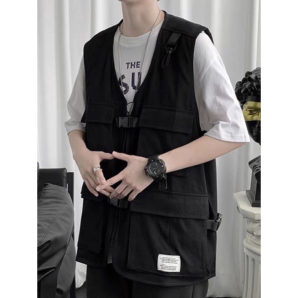 Áo Gile túi hộp nam nữ unisex phong cách ullzang feedback ở cuối