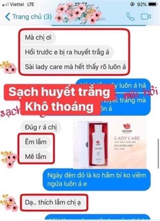 Dung dịch vệ sinh phụ nữ Lady Care