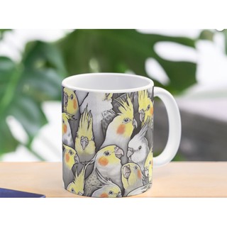 Cốc sứ  chim bản vẽ