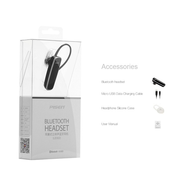 Tai nghe Bluetooth 4.0 Pisen VN003-Hàng chính hãng