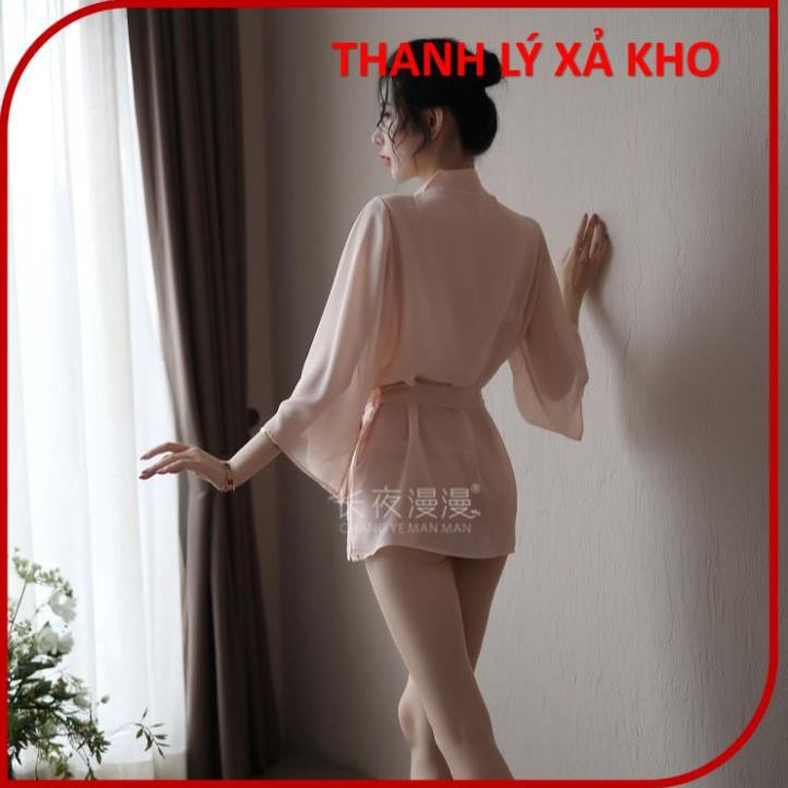Áo choàng ngủ kimino, Áo choàng đi biển voan cát siêu sexy [ Code: ACVT005 ] đầm ngủ cosplay sexy thắt đai gợi cảm | BigBuy360 - bigbuy360.vn