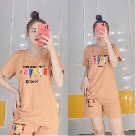 Đồ Bộ Nữ, Set Bộ Đồ Nữ Mặc Nhà Thêu Que Kem Siêu Ngọt Ngào DB6 | BigBuy360 - bigbuy360.vn