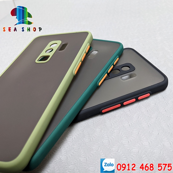 Ốp lưng Samsung S9 Plus SM-G965 viền nhựa dẻo chống sốc - Mặt lưng nhám