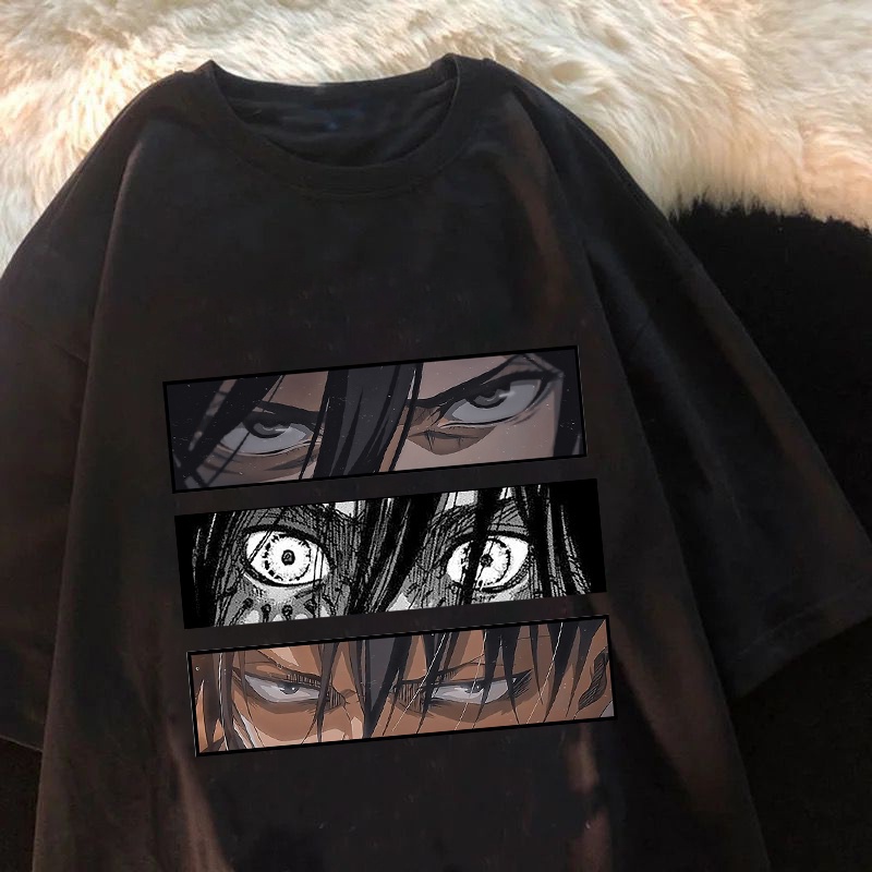 Áo thun Anime Attack on Titan Shingeki No Kyojin Mikasa Eren Ackerman unisex nam nữ đôc đẹp giá siêu rẻ