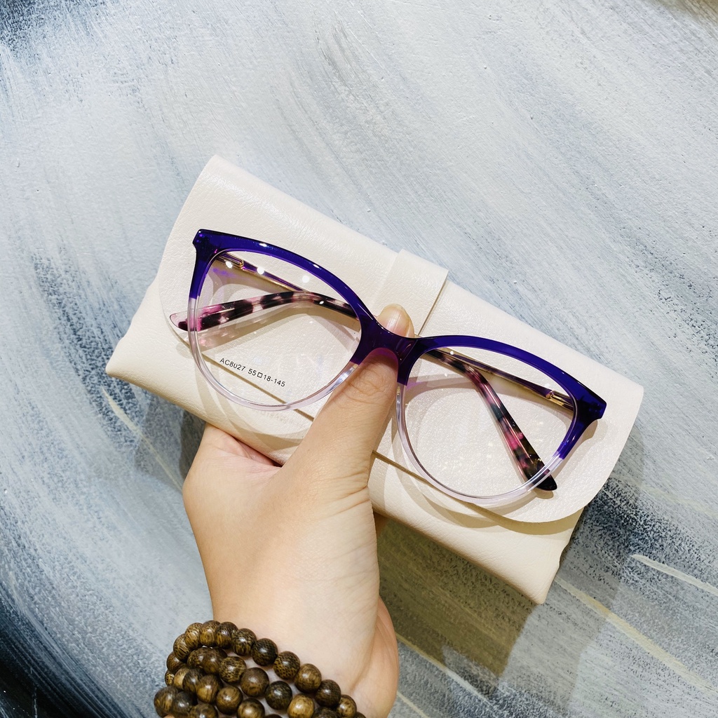 Gọng kính nhựa acetate thời trang cao cấp dáng mắt mèo Ouress ac8027