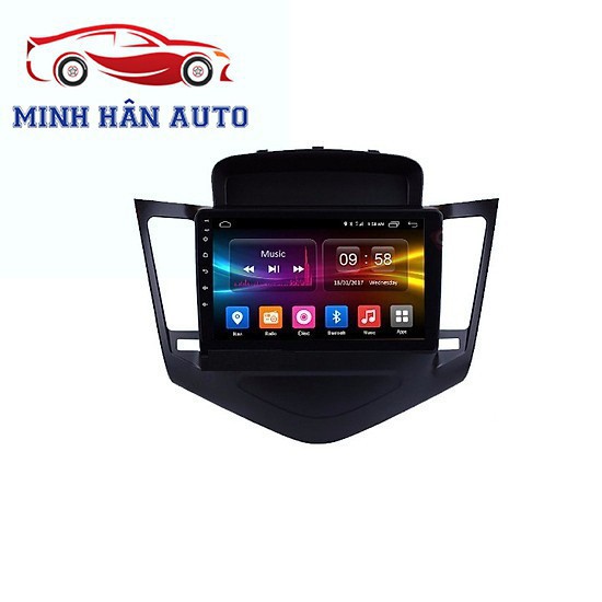 Màn hình cho xe Cruze 2009 - 2016 lắp sim 4G android 10. có CANBUS, bản đồ Vietmap, Navitel, camera lùi, dvd xe Lacetti