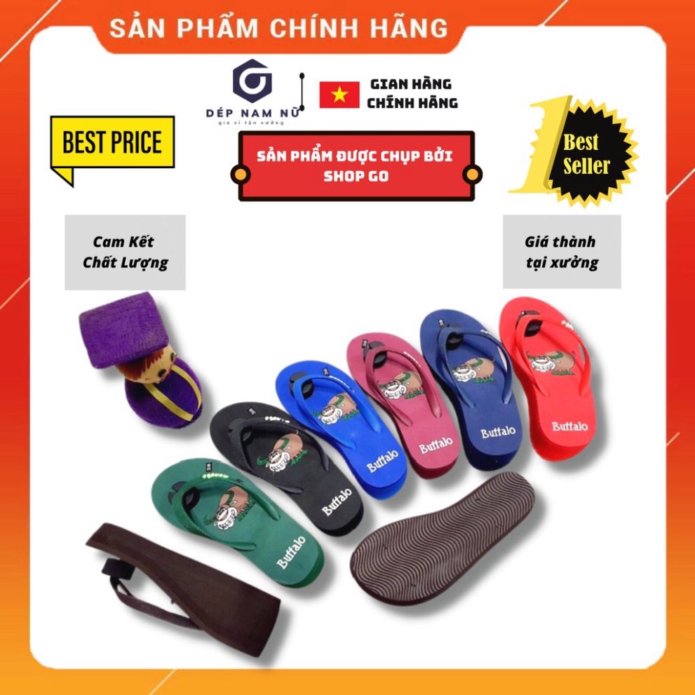 Dép kẹp nữ đế cao gót 6cm chất liệu xốp siêu nhẹ Buffalo thời trang đủ size cao cấp