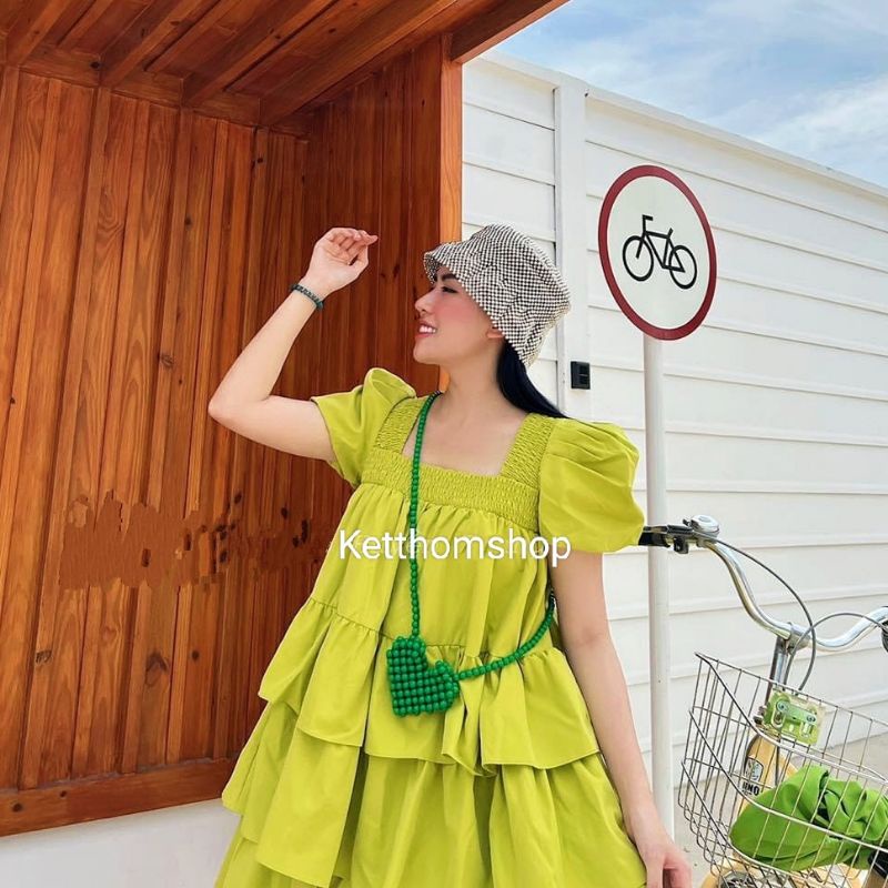 ⚡xả lỗ ⚡váy tầng babydoll tay phồng tiểu thư dễ thương công chúa đi biển đi chơi đẹp