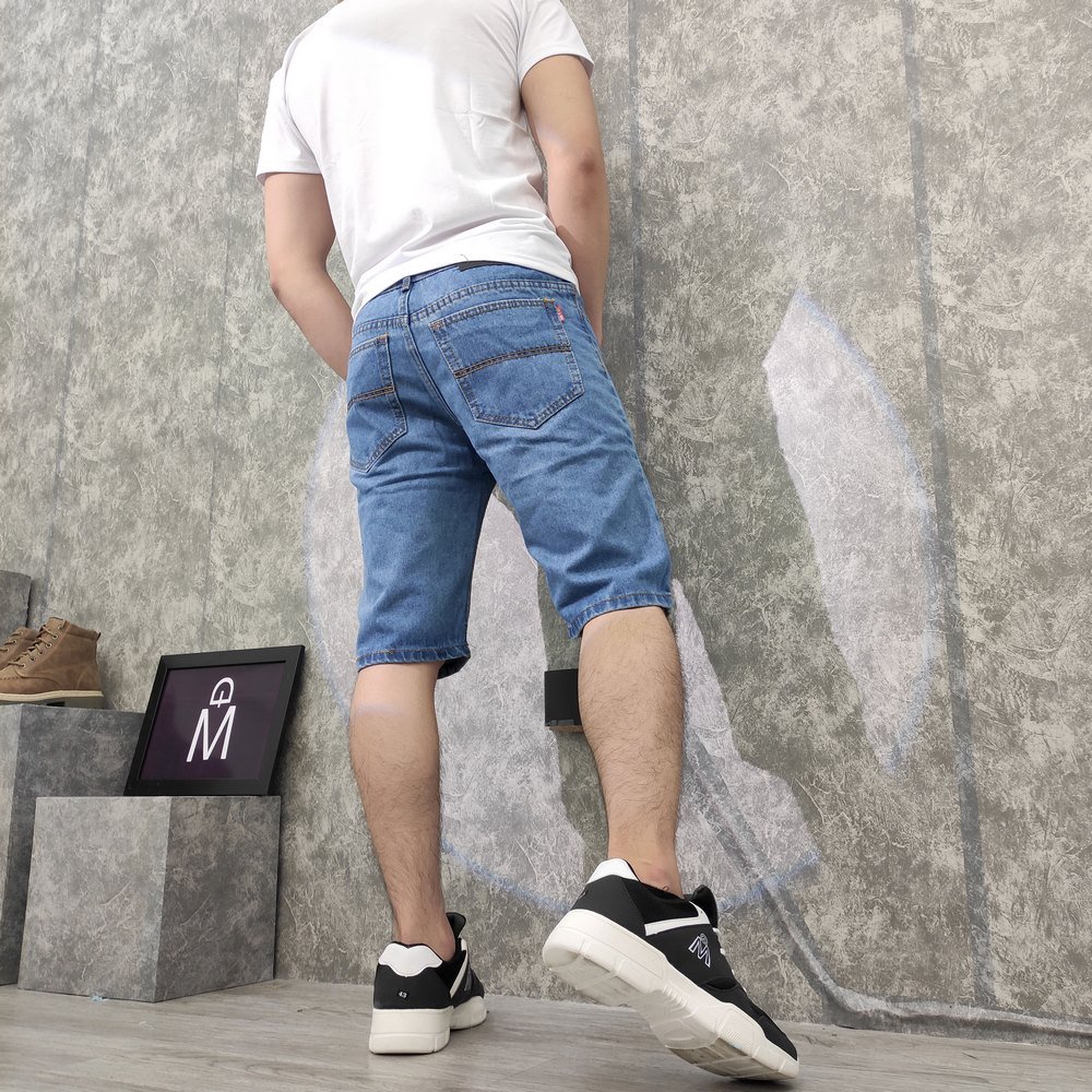 Quần short jean nam MĐ Q391 xanh nhạt