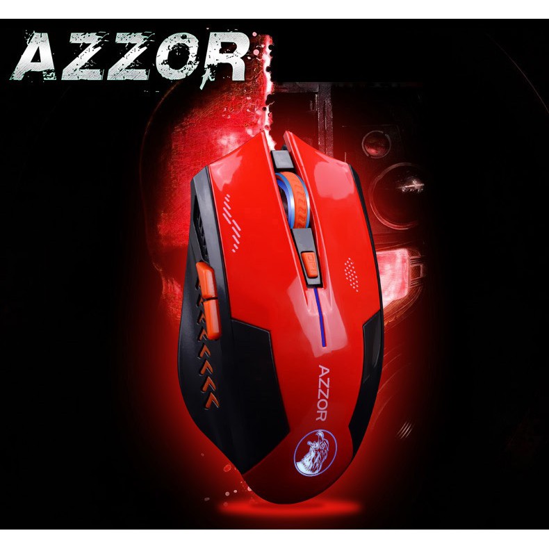 Chuột không dây AZZOR EAGLE dùng pin sạc phiên bản màu Đỏ cá tính