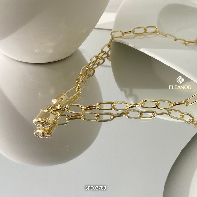 Dây chuyền nữ Eleanor Accessories mắt xích mặt khóa phụ kiện trang sức cá tính độc đáo