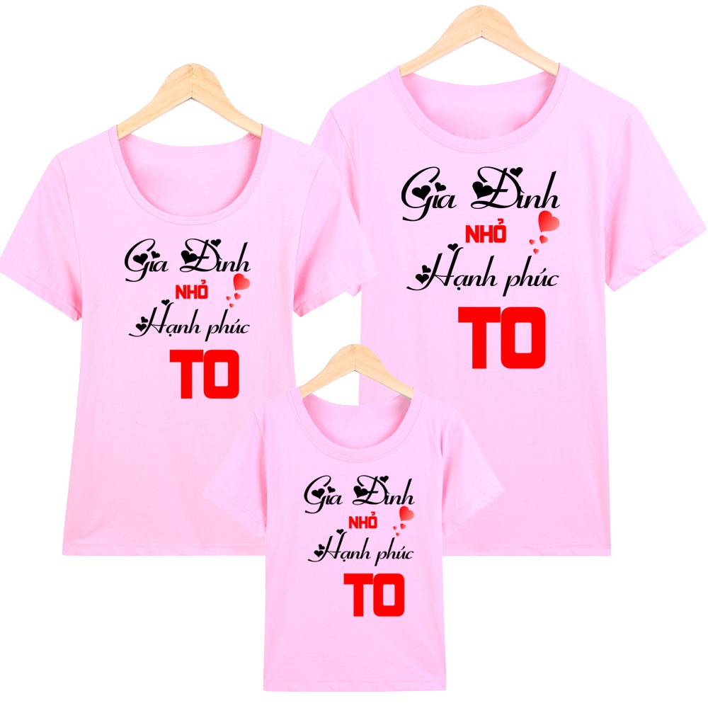 ÁO GIA ĐÌNH NHỎ HẠNH PHÚC TO - GĐM27 Giá Trên là giá cho 1 chiếc áo
