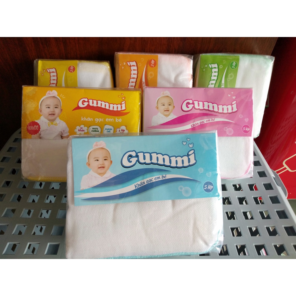 LỐC 10 KHĂN SỮA GUMMI CAO CẤP