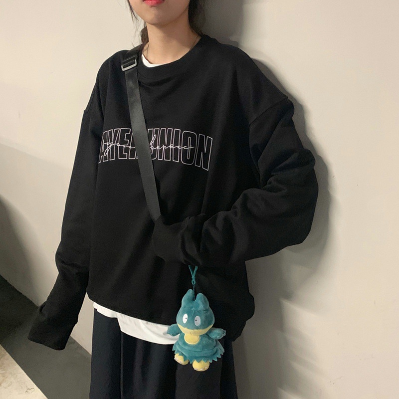Áo Sweater Mỏng Tay Dài Dáng Rộng Thiết Kế Mới Thời Trang Mùa Thu Theo Phong Cách Hàn Quốc