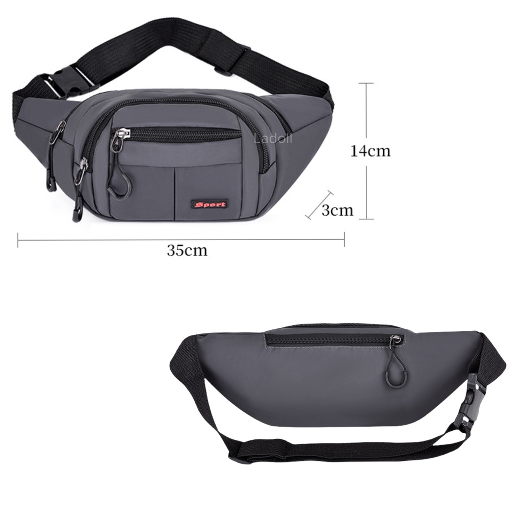 Túi Đeo Chéo Nam,Túi Bao Tử Mini Vải Canvas Phong Cách Streetwear Đường Phố T538