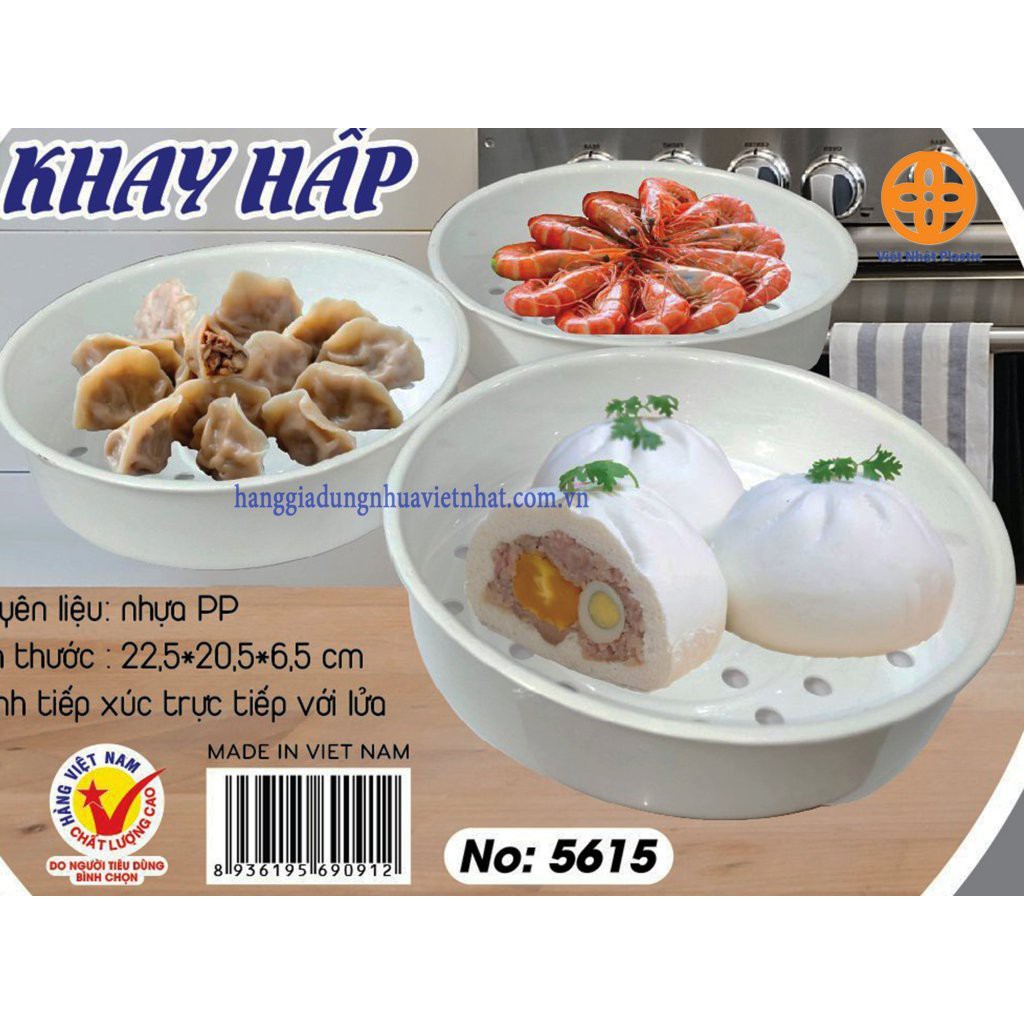 Khay hấp thức ăn nhựa Việt Nhật hình tròn  Xửng hấp đồ ăn, bánh bao, xôi,..an toàn tiện lợi
