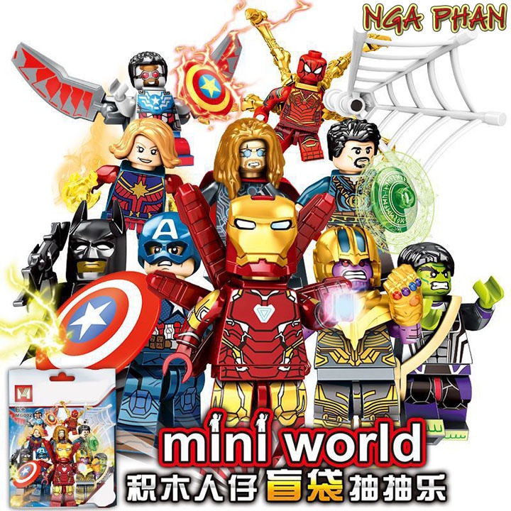 Minifigures Siêu Anh Hùng Super Heroes Siêu Đẹp Đồ Chơi Xếp Hình Lắp Ráp Non Lego MG MOC DIY