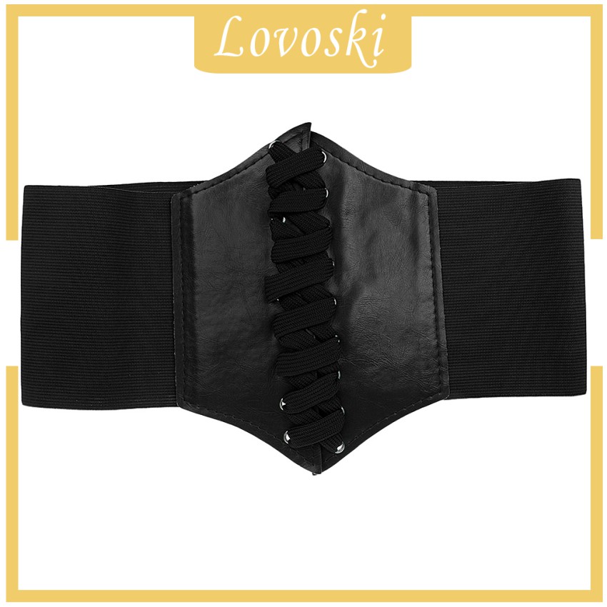 Đai Nịt Bụng Bản Rộng Co Giãn Màu Đen Thời Trang Cho Nữ