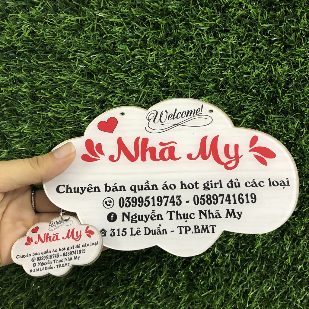 [BẢNG HIỆU TREO SHOP] - Bảng hiệu thiết kế và in thông tin shop theo yêu cầu