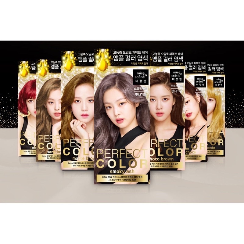 Thuốc nhuộm tóc Black Pink Perfect Color Hair Dye Mise En Scene