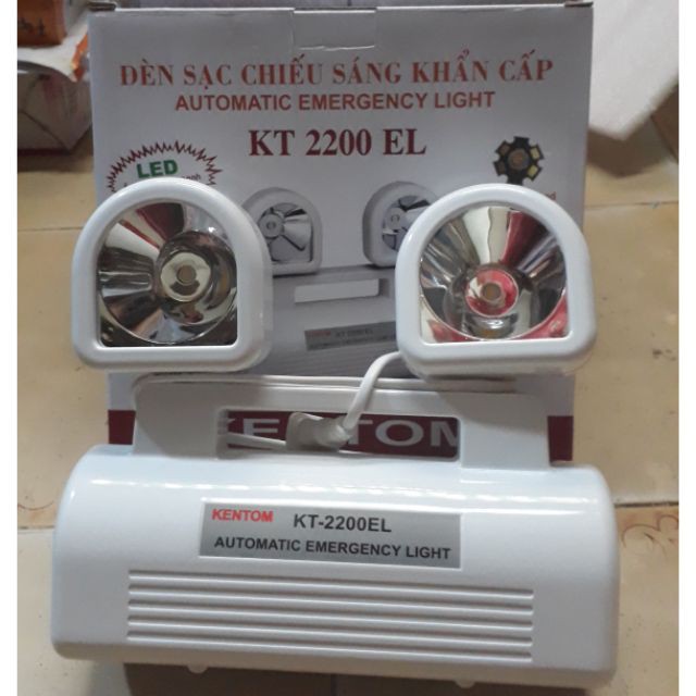 COMBO  Đèn Sạc Khẩn Cấp Kentom KT 2200 - dùng làm đèn khẩn cấp khi bị cháy hoặc cúp điện.
