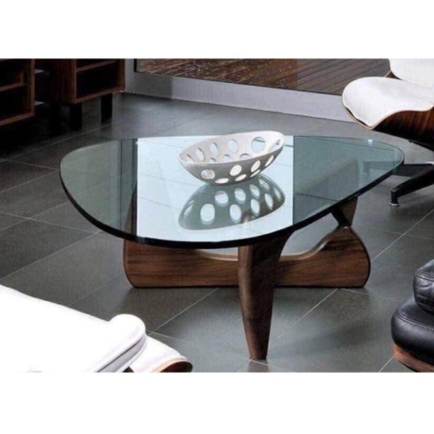 Bàn trà noguchi chân gỗ sồi kính dày 12ly( ảnh thật và feeback từ khách)