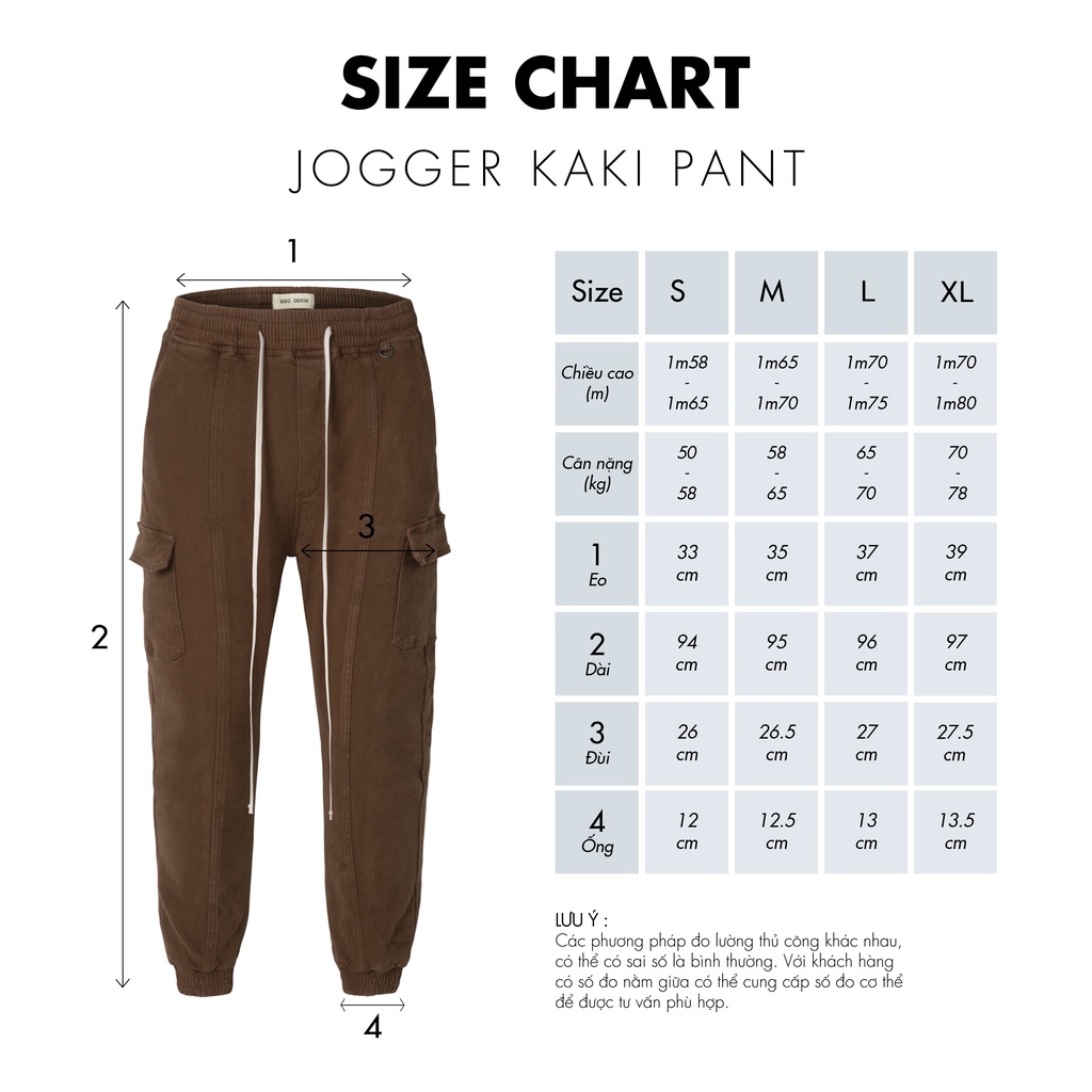 Quần jogger nam cargo streetwear cao cấp FNOS JGK3 màu nâu túi hộp chất kaki co giãn