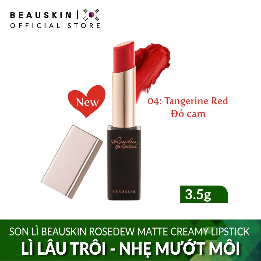 Son lì Beauskin Rosedew Matte Creamy Lipstick 04 3.5g