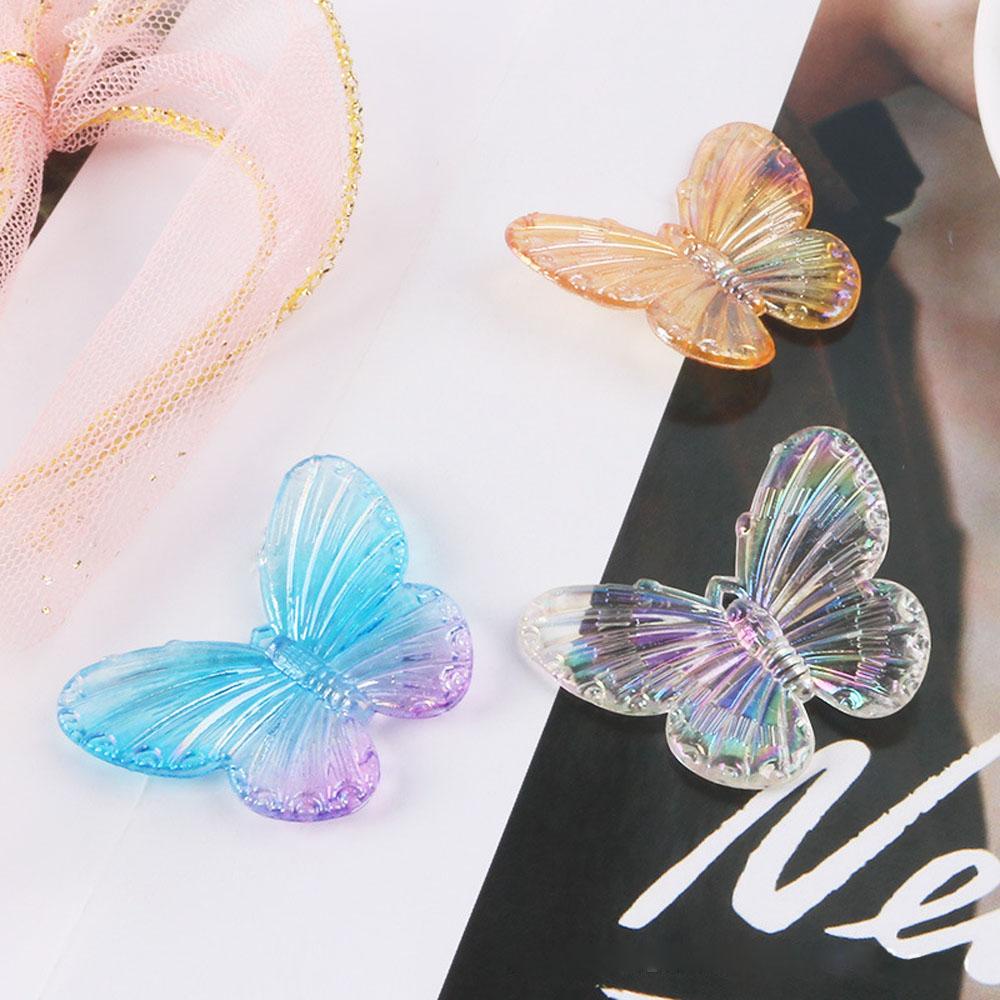 Set 10 Mặt Vòng cổ Hình Bươm Bướm Bằng Acrylic Trong Suốt