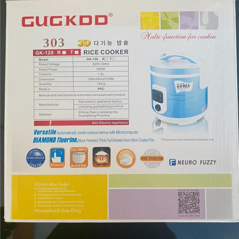 [ BH 12 THÁNG] Nồi Cơm Điện CUCKOO GK-128, 1.2Lít, lòng niêu tròn nhiệt 3D-500W, hàng chính hãng