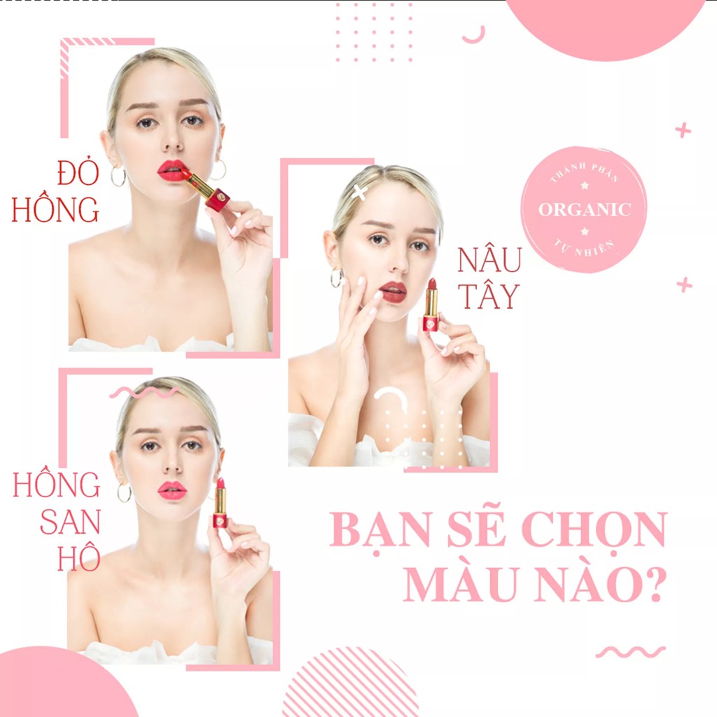 Son Lì Organic Không Chì Kháng Nước Rosy sweet love | BigBuy360 - bigbuy360.vn