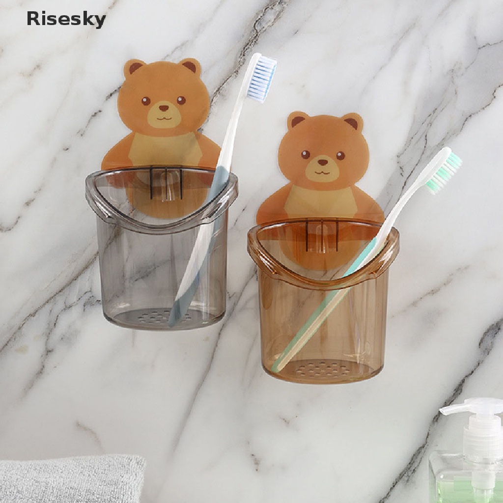 Giá đỡ cốc/ bàn chải đánh răng gắn tường hình gấu teddy mới
