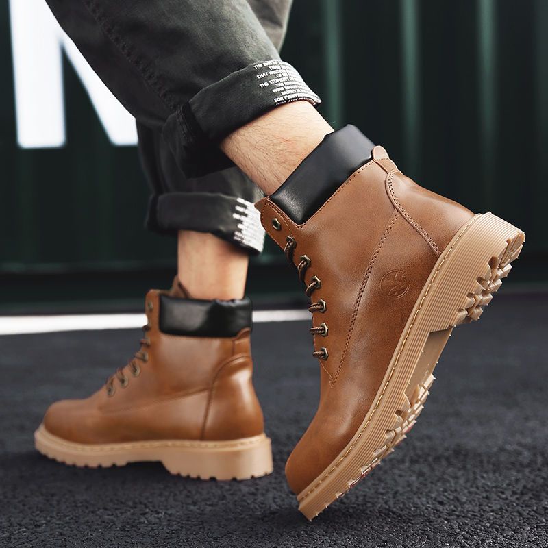 Giày Bốt Martin Cổ Cao Phong Cách Mới Mùa Thu 2022 Dễ Phối Đồ Size 39-44 Cho Nam