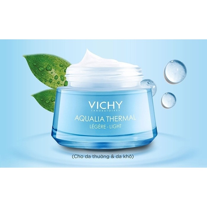 Vichy Combo Kem Dưỡng Ẩm Aqualia Light Và Xịt Khoáng Dưỡng Da Thermal Spa Water 300ml